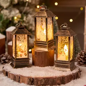4-Piece Christmas LED Wind Candle Lights, Battery Operated, Festive Decoration, Energy Efficient a Rating, Home Xmas Fireplace Decor, Party Lighting Decoration