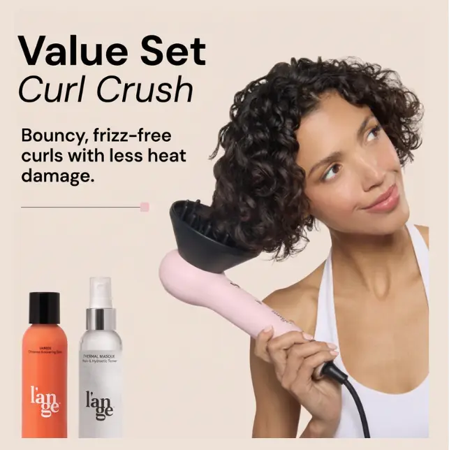 L'ANGE HAIR Curl Crush Ionic Axia Hair Dryer - Plugged In, Smoothing, Frizz-Free, Defined Curls in Seconds, Bouncy, Full of Movement, Soft, Shiny, Long-Lasting Results, No Stiffness or Crunch