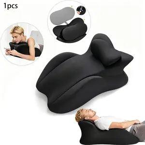 Perfect Position Ergonomic Memory Foam Wedge Pillow, Provides Waist and Neck Contoured Support ， Prone Sleeping & Bed Reading Pillow,Ideal for Sitting Up & Massage, Waist Wedge Bolster