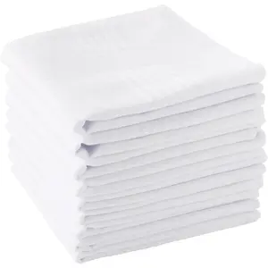 Men's Handkerchiefs  Soft  White Hankie Hankerchieves