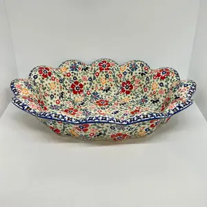 Second Quality Wavy Edged Platter - E034