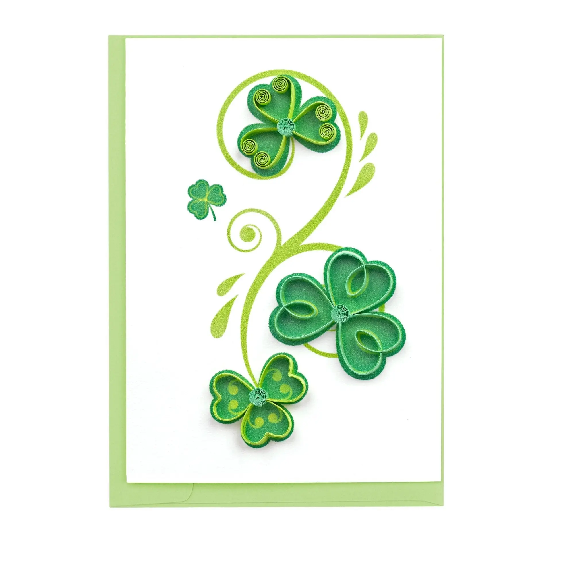 Quilled Shamrocks Gift Enclosure Mini Card