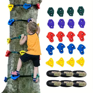 Ninja |   Climbing Kit] 20 Tree Climbing Holds & 6 Ratchet Straps |   Ninja Tree Climbing Kit for Kids and Adults |   Various Colors and Shapes, Outdoor Ninja Warrior Obstacle Training