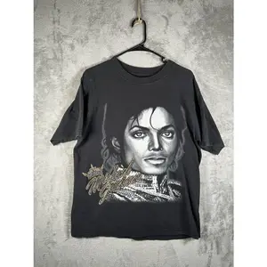Vintage Y2K Michael Jackson T-Shirt Ch Gold Series Black Medium Men'S Music, Vintage Michael Jackson T-Shirt, Michael Jackson Shirt Vintage 90s Style Unisex Tee, Retro Music Fan Gifts