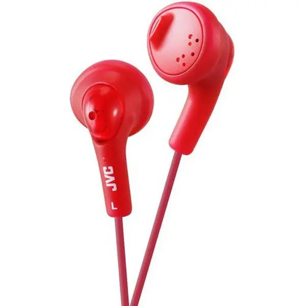 JVC HA-F160-R-K Gumy Earbud Headphones (Raspberry Red)  [HEADPHONES] Red, Earbuds, In-Ear