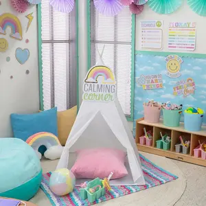 Pastel Rainbow Classroom Calming Corner Decorations - 6 Pc.