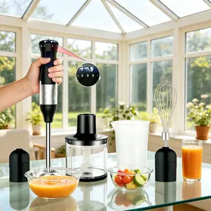 1 household four in one handheld blender, high-speed immersion blender with chopper, compact baby food machine for making smoothies, soups, puree, and daily meals
