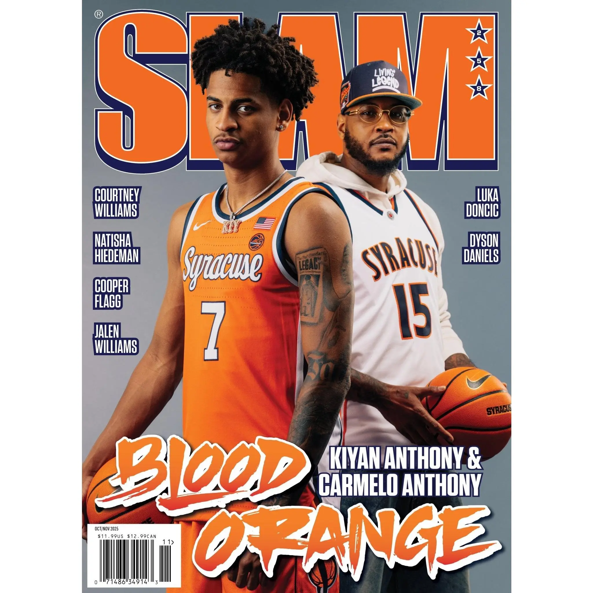 Kiyan + Carmelo Anthony Magazine Magazine Poster, NBA Cover Poster, Gift For Fans - Unframed