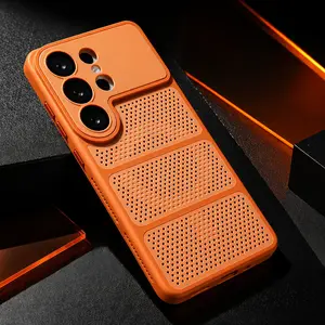 Breathable Heat Dissipation Magnetic Phone Case with Slide Camera Cover For Samsung Galaxy S26 S25 S24 Ultra Phone Case , Cooling Hole Design Shockproof Anti-Scratch Wireless Charging Compatible Rugged Full Body Protective Cover  #FWSRCXXYKBLACK