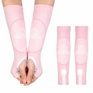 Volleyball Forearm Sleeves With Padding Thumb Hole Design Breathable Arm Protection For Training And Games