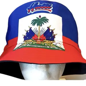 Haiti flag Designed bucket Hat+Accesories-OS