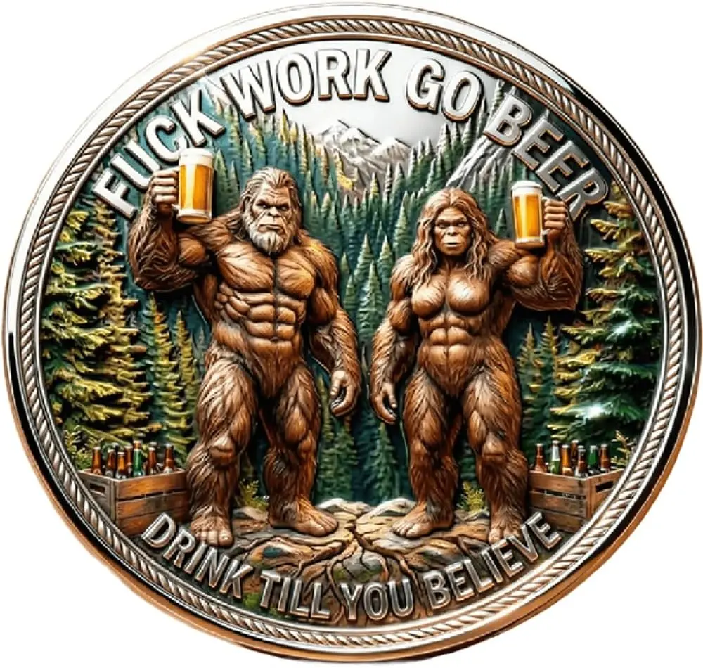 Drink Till You Believe Challenge Coin, Funny Commemorative Coin, Novelty Decision Token, Humor Pocket Keepsake, Unique Gag Gift for Beer Lovers