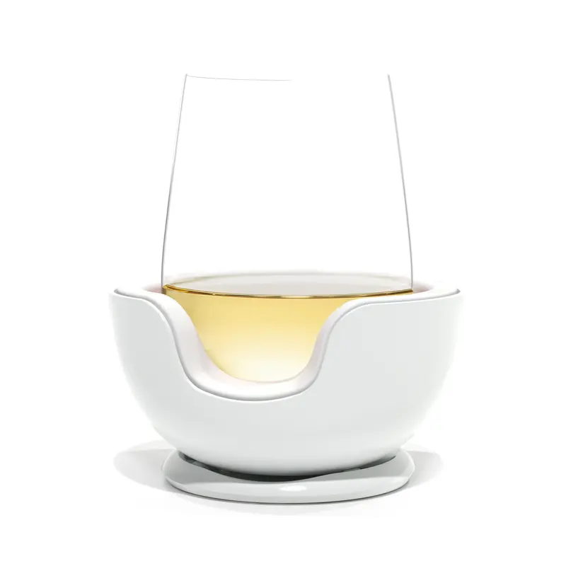 VoChill Stemless Wine Glass Chiller - Sleek & Compact Design for Perfectly Chilled Wine - No Ice Needed - USA Made - Elevate Your Wine Experience