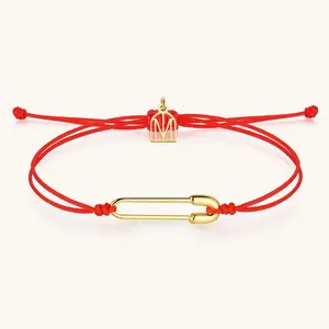 Safety Pin Thread: Protection - Mantra Jewelry Adjustable Thread Bracelet