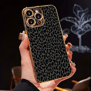Leopard Gold Coating Phone Case for for iphone 16/15/14/13/12/11 |   Sturdy and lightweight construction |   Made of PC Hard Shell Material |   Gold-plated surface |   Suitable for iPhone 16/15/14/13/12/11 |   Suitable for everyone