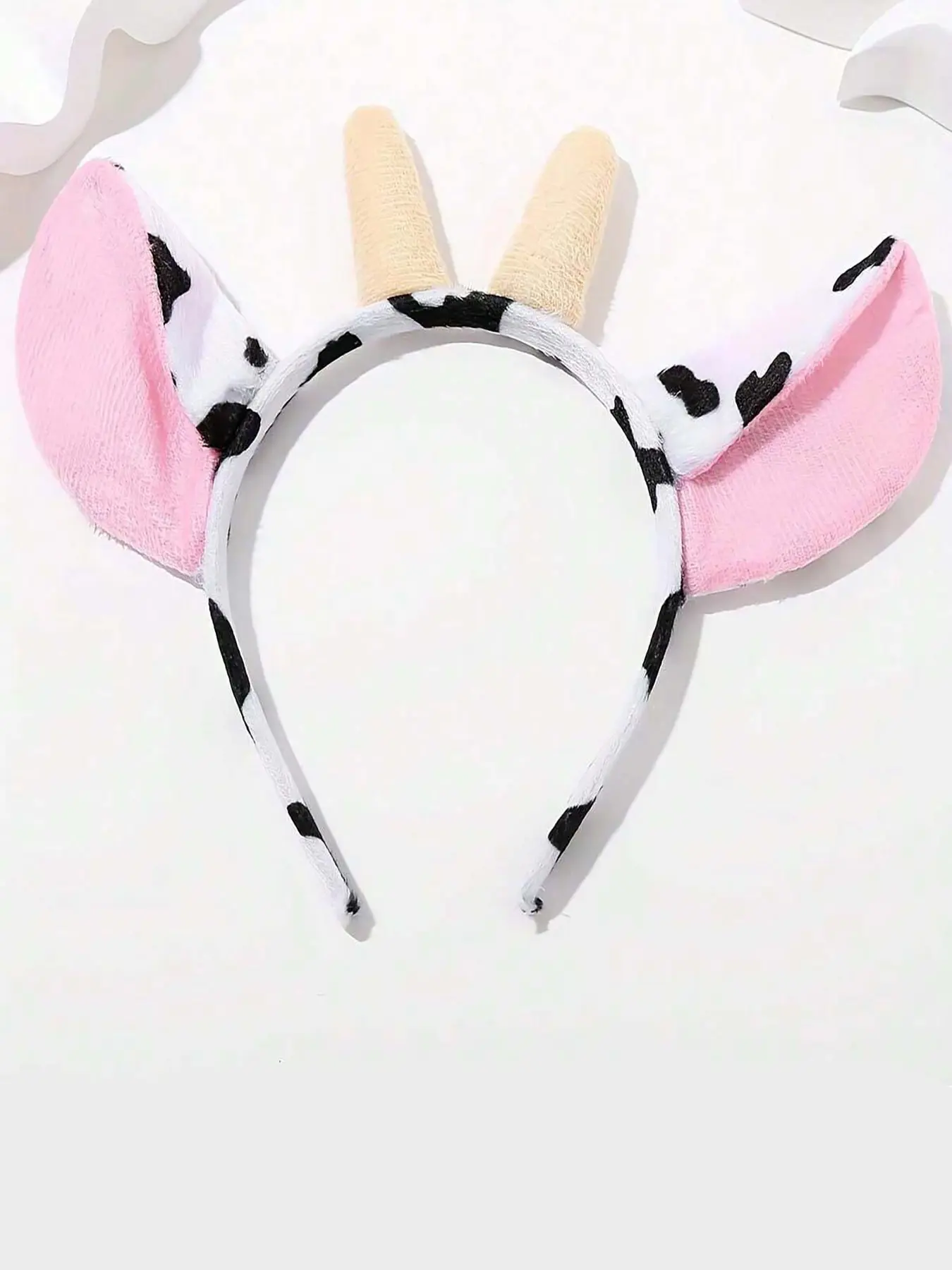 Cute Cartoon Cow Horn Headband, Plush Animal Ear Design, Perfect for Women & Girls, Ideal for Daily Wear, Stylish Accessory, Bunny Earbands, Hair Band, Cute Ears, Fashion Headband, Hairbands