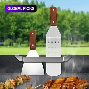 Stainless Steel Griddle Spatula Holder, 1 Count Barbecue Tool Holder Rack, Travel Accessory, Portable Barbecue Utensil Holder for Grills & Griddles #GLOBAL PICKS