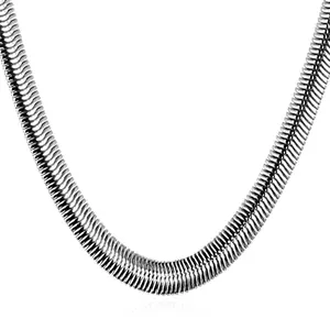 FaithHeart Herringbone Chain 8MM Fashion Chain Necklaces For Unisex Stainless Steel