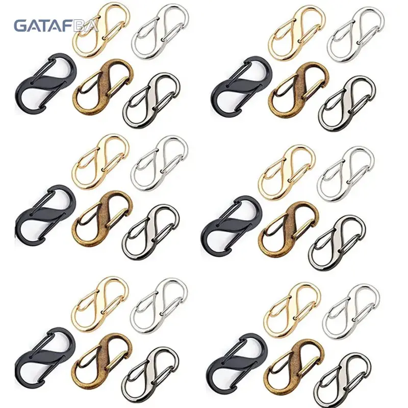 20Pcs Zipper Clip Theft Deterrent, Small Effective Zipper Lock, Double Opening Zipper Pull Replacement, Mini Carabiner Anti-Theft Clips for Bag, Luggage, Backpack, Purse, Travel & Outdoor Use, with Chain Length Adjustment