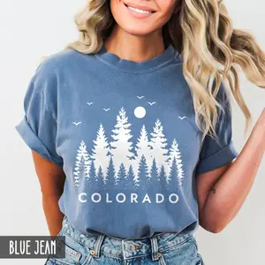 Comfort Colors® Colorado Shirt, State of Colorado Shirt, Colorado gift for him gift her, Colorado TShirt, Pine Nature Outdoors