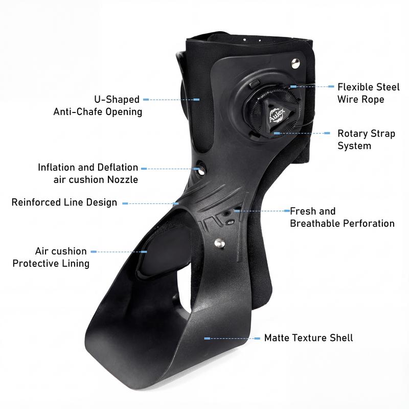 Aulexmed Orthopedic Ankle Support Shoe with X-Type Compression Bandage, Adjustable Fit for Wide Feet, Unisex