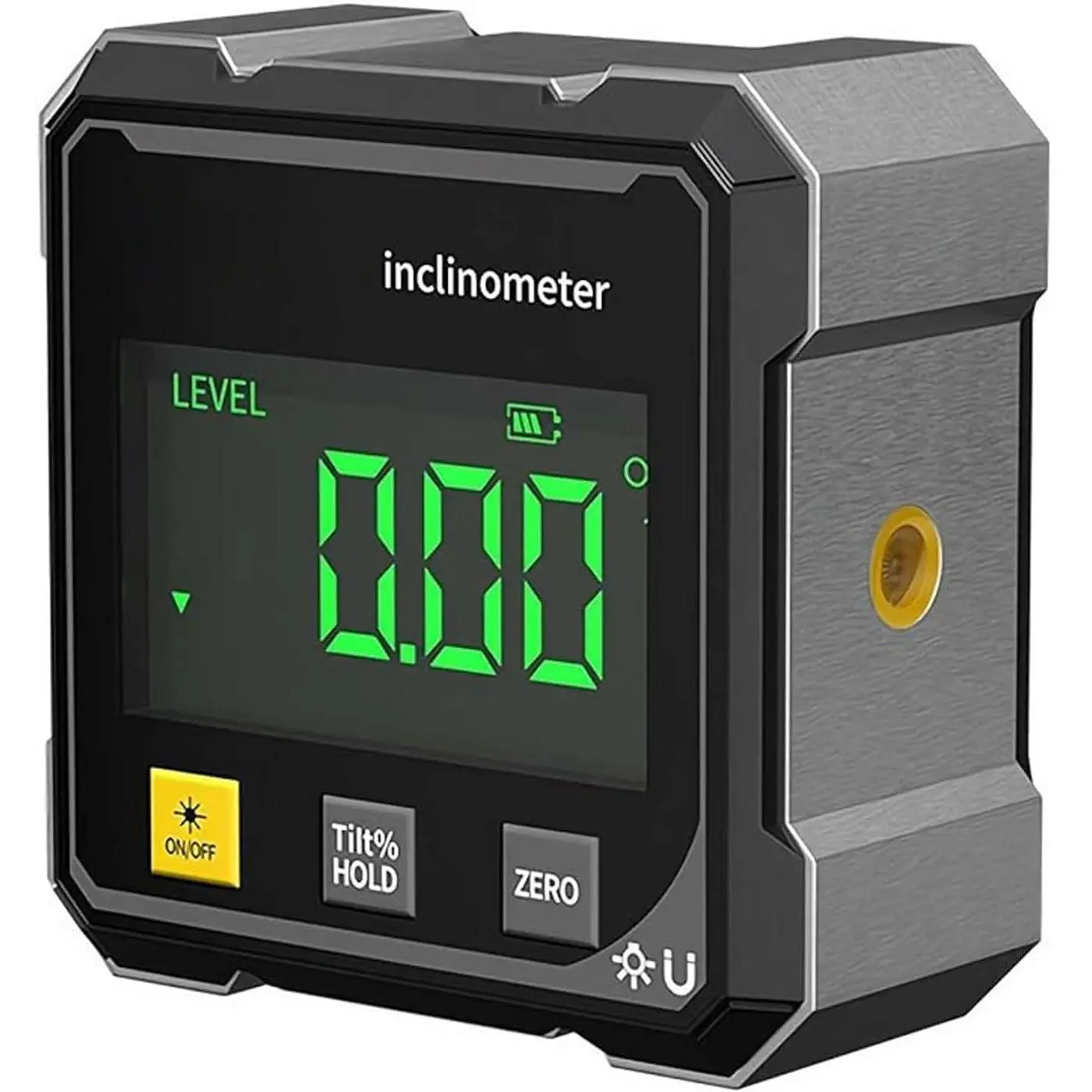 Digital Laser Angle Finder Protractor Tool, 4×90° High Accuracy Measuring Tool with Large LED Display Screen, Magnetic Base, USB Rechargeable for Woodworking, Construction & DIY, 4X90°, Impact-Resist., Wood/Metalwork, 4×90° Measurement Range