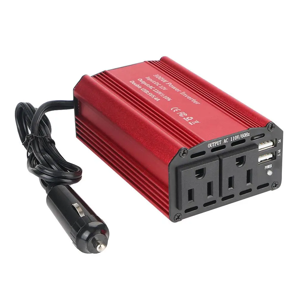 300W Car Inverter, Portable Power Inverter, DC 12 Voltage To 110V/220V Converter, Car Electrical Appliances Inverter System, Car Safety Electronics