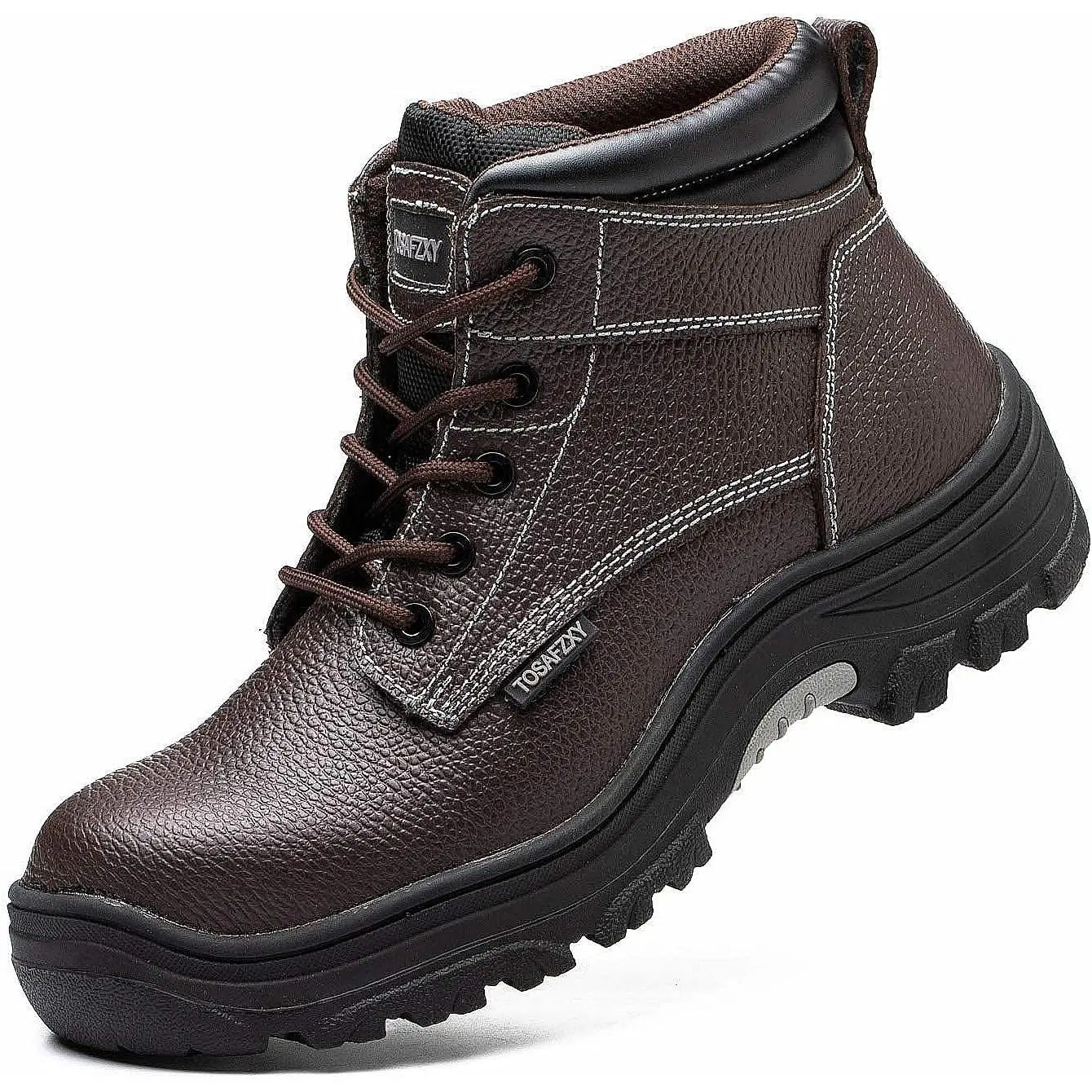 TOSAFZXY Work Boots Indestructible Composite-Toe Waterproof Leather Work Boots Safety Shoes for Men Footwear Boy Closed Worker Soft Women Lightweight outdoorfun