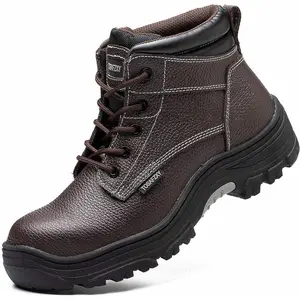 TOSAFZXY Work Boots Indestructible Composite-Toe Waterproof Leather Work Boots Safety Shoes for Men Footwear Boy Closed Worker Soft Women Lightweight outdoorfun
