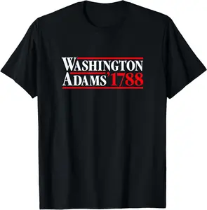 George Washington 1788 Retro President Campaign T-Shirt Pure Cotton Graphic Tees Menswear Top: Gifts for Men & Women