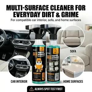 NUAN Heavy Duty Grease Remover for Car & Home, Degreaser Spray for Kitchen, Car Interiors & Countertops, 300ml