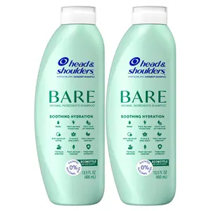 Head & Shoulders Bare Soothing Hydration Dandruff Shampoo, Anti-Dandruff Treatment, 13.5 FL OZ (2 pack)