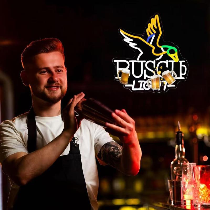 Anime LED Neon Light Busch Night Lamp, Cyberpunk Style, Wall Mounted, Adjustable, USB Powered, Perfect Gift for Boys and Girls, Dimmable Neon Sign