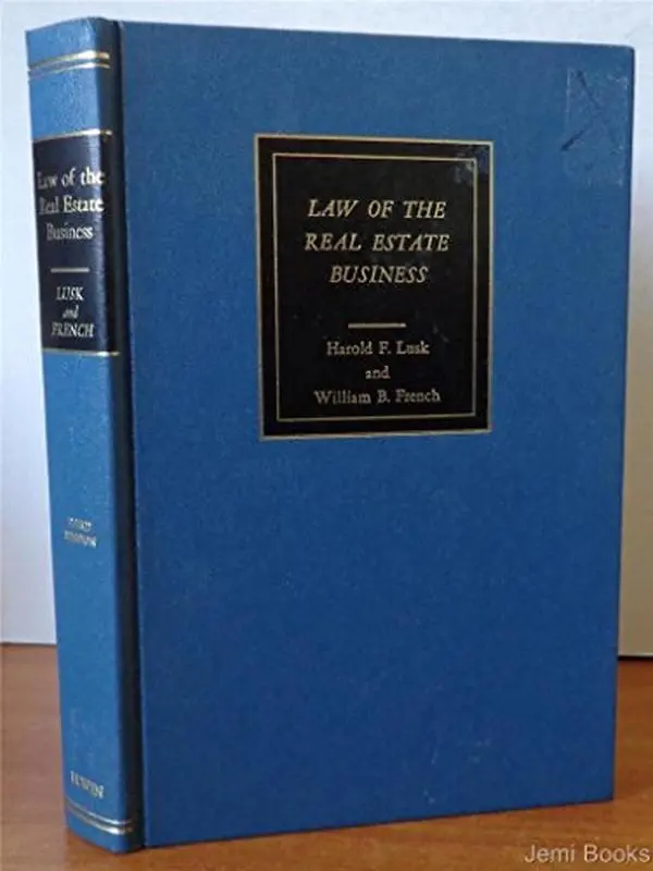 USED Book - Law of the Real Estate Business by Harold F. Lusk (Hardcover) - english