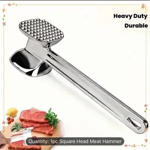Double Sided Meat Tenderizer Hammer Steak Mallet Heavy Duty Durable Square Head 1pc