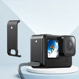Side Battery Cover for Gopro 13/12/11/10/9 Sports Camera, Neutral Plastic Case with Charging Port, Durable Replacement Accessory