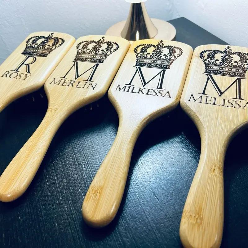Personalized.  Bamboo Hair Brushes & Combs