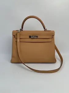Pre-owned HERMÈS leather Shoulder Bags Hermes Kelly Retourne 32 Handbag Togo [BF 12Z] QQ2767