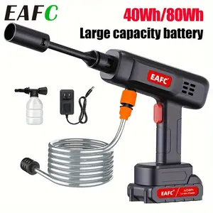 Cordless Electric With Battery High Pressure Cleaner for Car Washing, High Pressure Cleaning Power  Washer Tool , Foam Generator, Water gun Sprayer, for Car/Fence/Coating Cleaning ， was her/his Gift