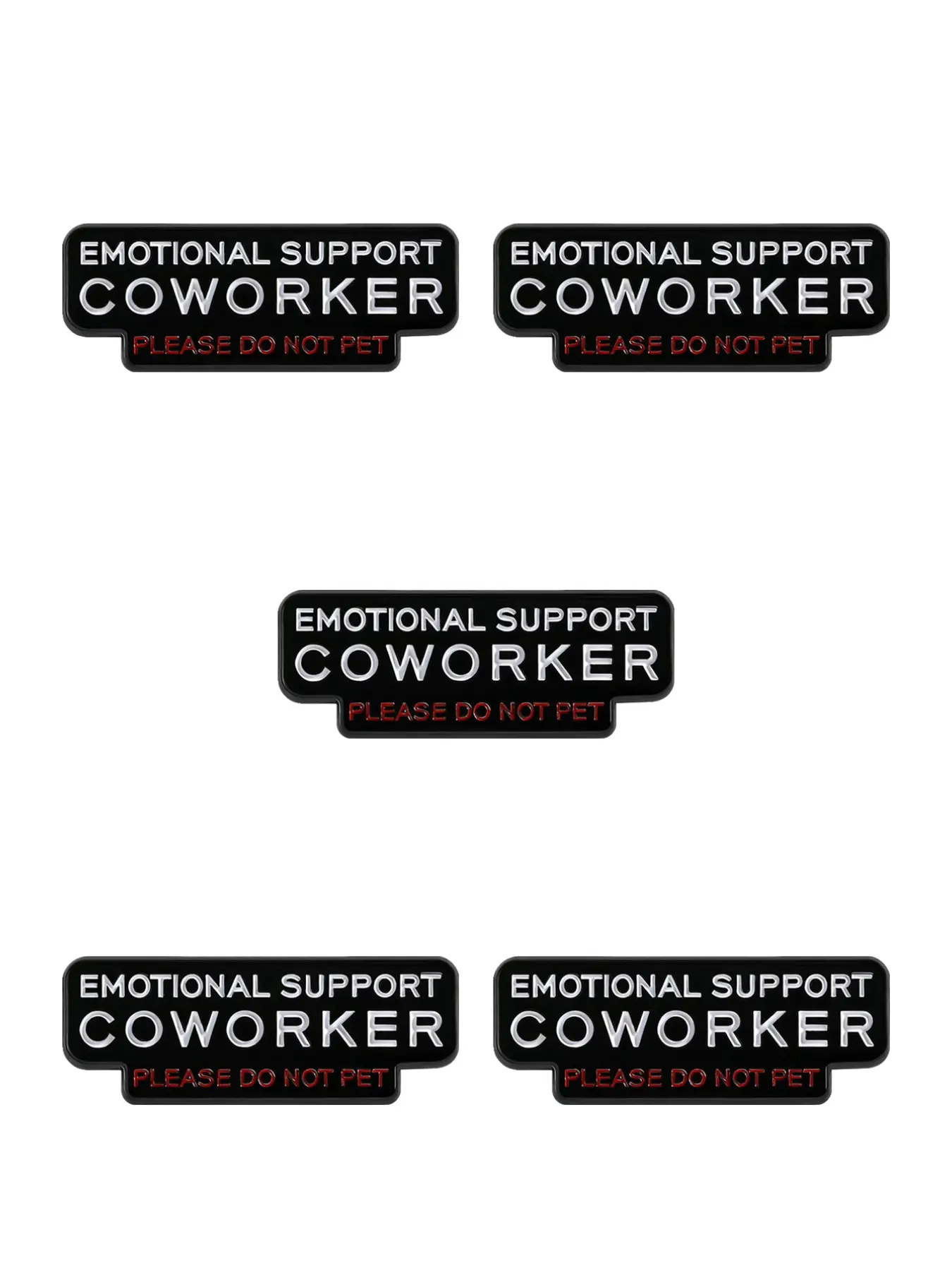 5-Pack Emotional Support Coworker Enamel Badges, Enamel Lapel Pins, Unique Personality Accessories, Fun and Quirky Office Decor, Perfect Gift Idea