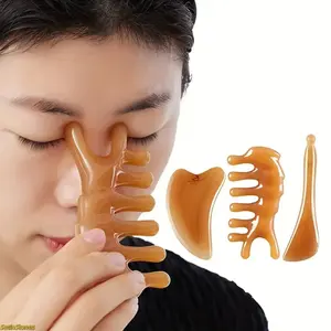 3 Pcs Gua Sha Tool Set, Facial & Body Scraping Massage Tools, Portable Body Care SPA Relaxation Accessory for Daily Use & Gifting