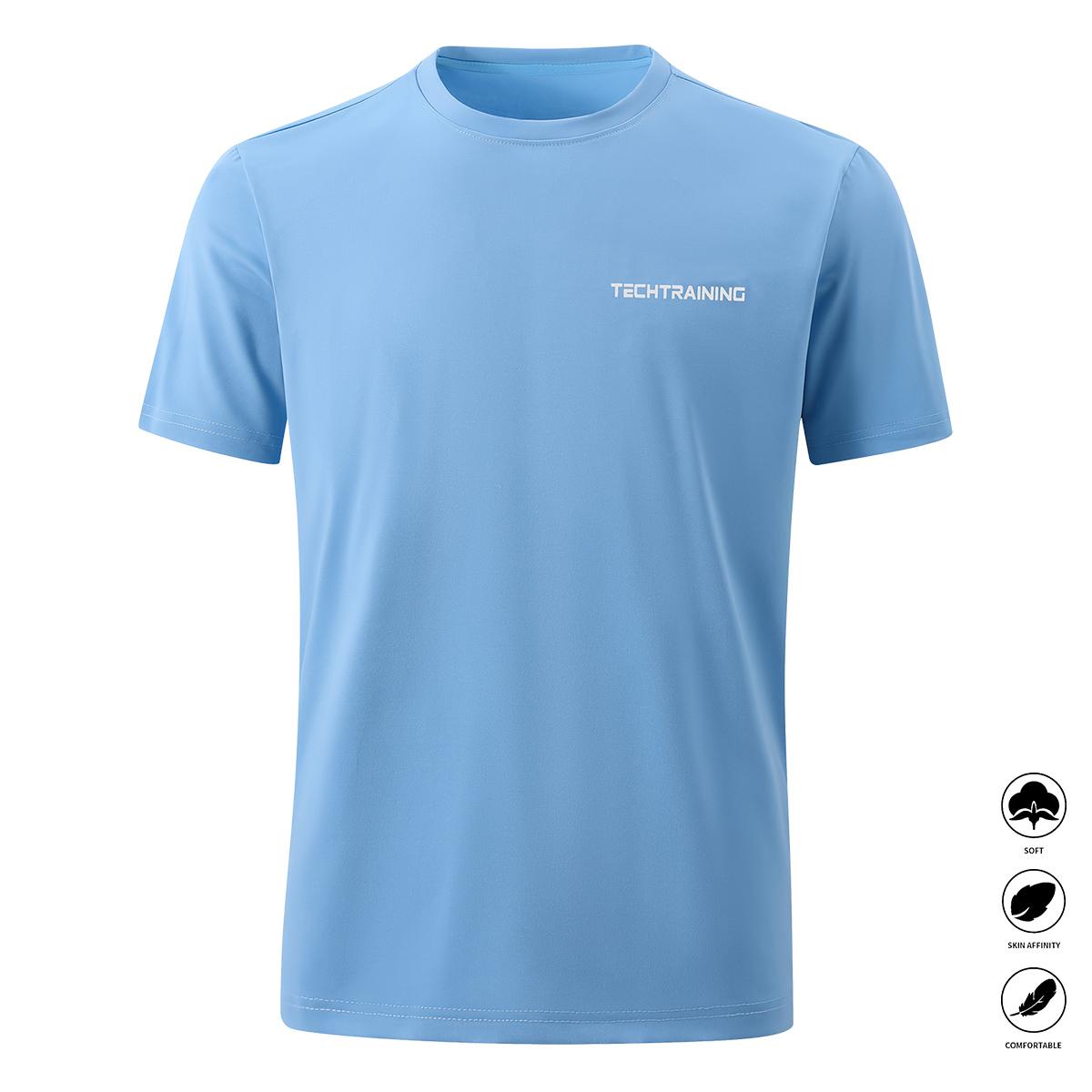 Men's Letter Print Casual Crew Neck T-Shirt, Lightweight Quick Dry Breathable Soft Skin-Friendly Daily Top, Versatile Comfortable Activewear for Work, Gym, Outdoor & Everyday Use