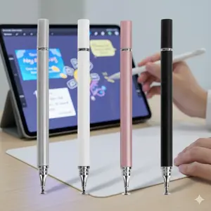 Universal Stylus Pen for Android iOS Tablets & Phones, Dual-Function Ballpoint Writing & Drawing, Portable Precision Touch, Works on Multiple Devices.