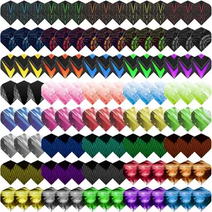 120PCS Durable Standard PET Dart Flights Replacement Feather Tail Wing for Soft Tip, Steel Tip Darts
