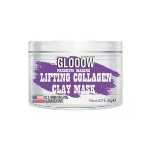 Collagen Clay Mask - Tightening, Purifying & Peeling Effect Facial Mask - Organic, Natural, Vegan, Ecological - Skin Repair - Skincare Charcoal Face Mask Cleansing Deep Cleansing Exfoliant Gentle Hydrating Nourishing Radiant Rejuvenating