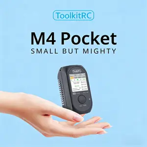 ToolkitRC M4 Pocket 80W 5A Mini Smart Compact Charger Built-in USB-C XT30 XT60 Output Quick Charger for 1-4S Lipo LiHv Life Battery
