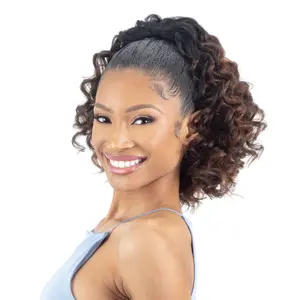 Shake-N-Go Drawstring Ponytail Natural me Natural Deep Curl