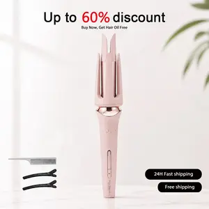 Professional Automatic Hair Curler, 360-Degree Rotating Barrel, Adjustable Temperature - Beauty & Personal Care Hair Styling Appliance, Automatic Curling Iron