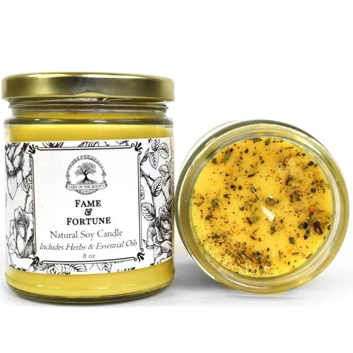 Fame & Fortune Soy Candle for Wealth, Success, Prosperity & Influence | Art Of The Root
