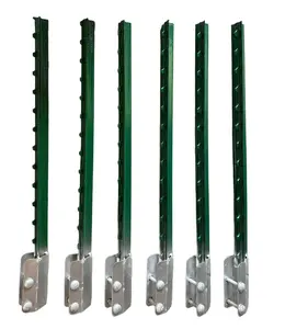 Extend-A-Post Bolt-On T-Post Extensions x 2' Long - Vineyard Green - Set of 6 - Immediately Add an Additional 2' of Height to Existing T-Post
